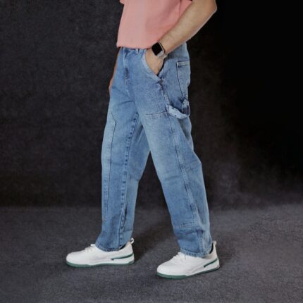 Side Buckled New Styled Blue Jeans